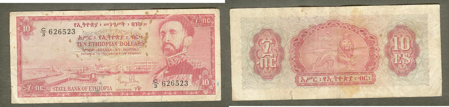Éthiopie, 10 Dollar, 1961 TB-